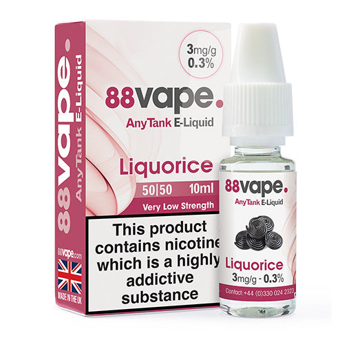 88 vape juice Liquorice Flavour E Liquid Just £1
