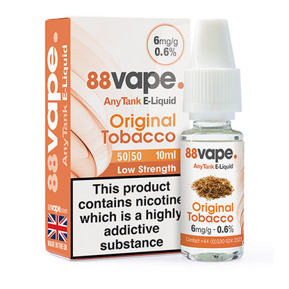 Original Tobacco 50/50 Eliquid Just 1 | 88Vape KiK E Liquids Original Tobacco 50/50 Eliquid Just 1 | 88Vape KiK E Liquids